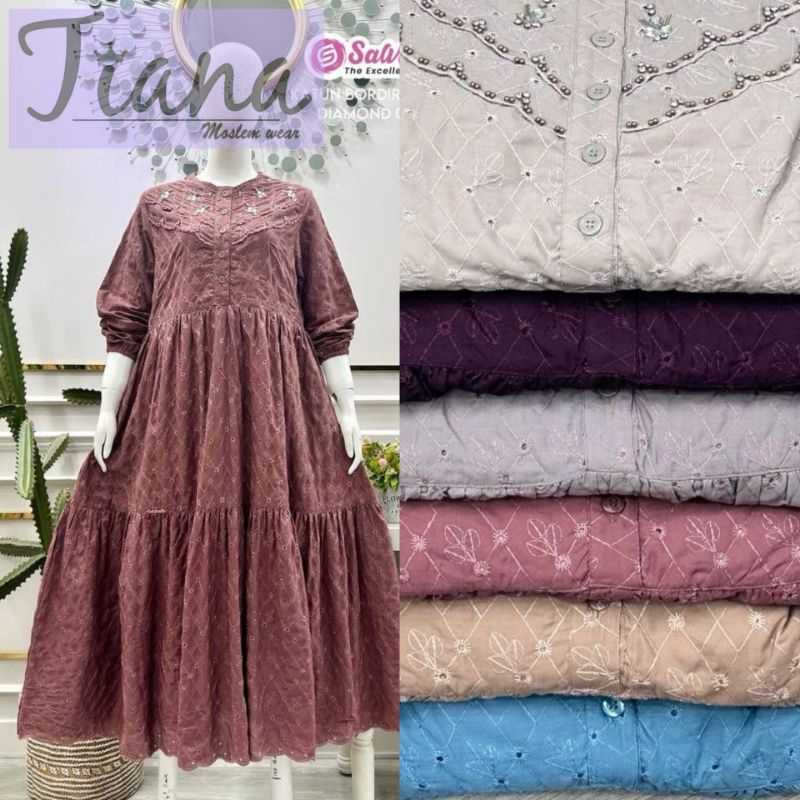 salvina midi katun bordir bolong payet mewah