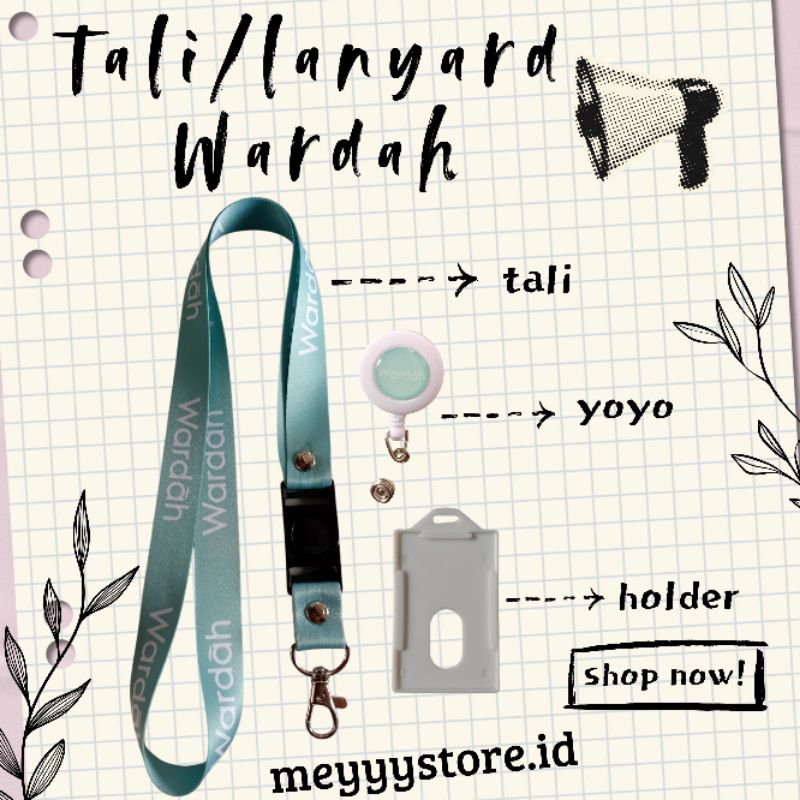 

READYYY Tali Gantungan ID CARD / Lanyard WARDAH Cosmetic [STOCK MELIMPAH] Termurahhh Harga Grosir!