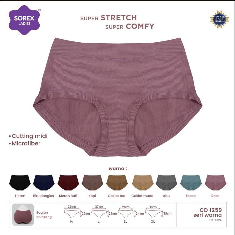 CD wanita SOREX 1259 Midi SUPER STRETCH