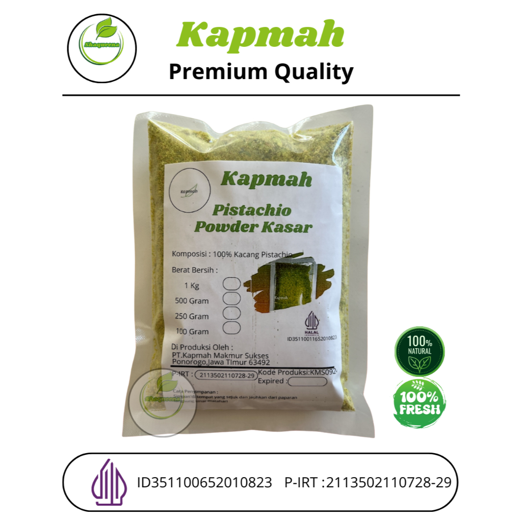 

Pistachio Powder Kasar / Bubuk pistachio kasar 100Gram