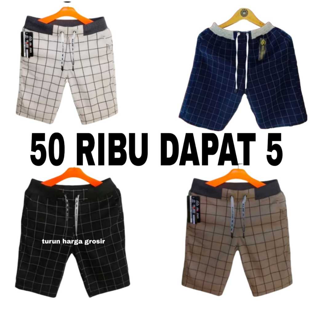 TURUN HARGA  50 RB DAPAT 5 CELANA PENDEK TARTAN ANAK DISTRO / Celana Anak Tartan Cowok Perempuan | C