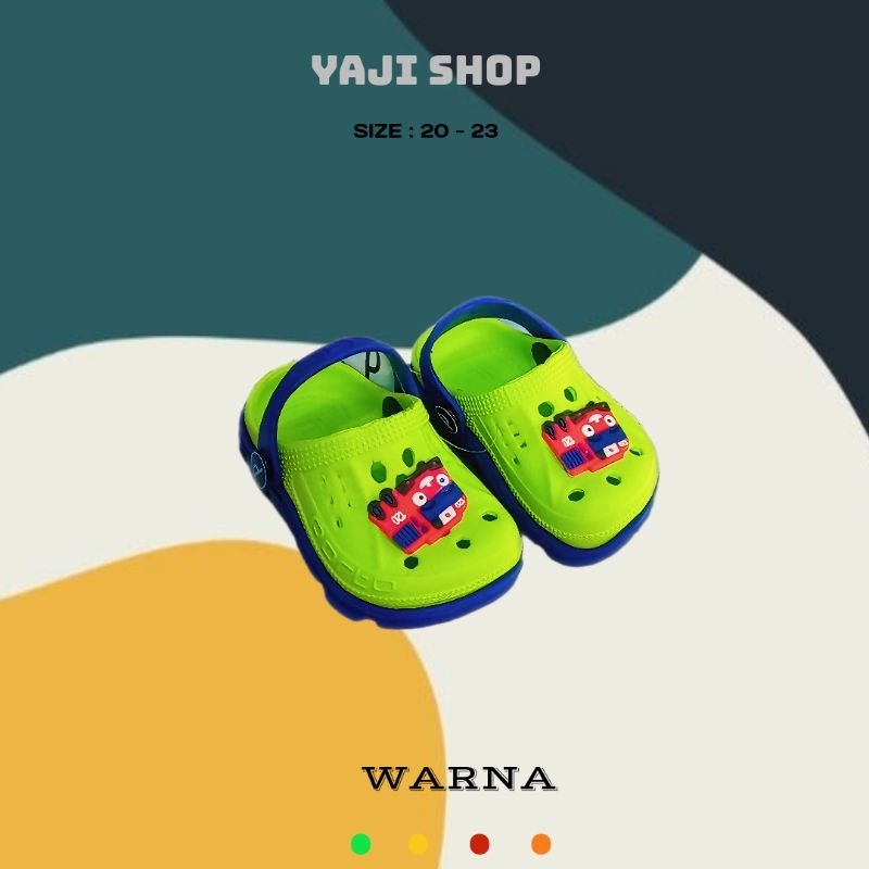 sandal sepatu slop baim balita Karakter Tayo anak laki-laki porto1006K viral kekinian