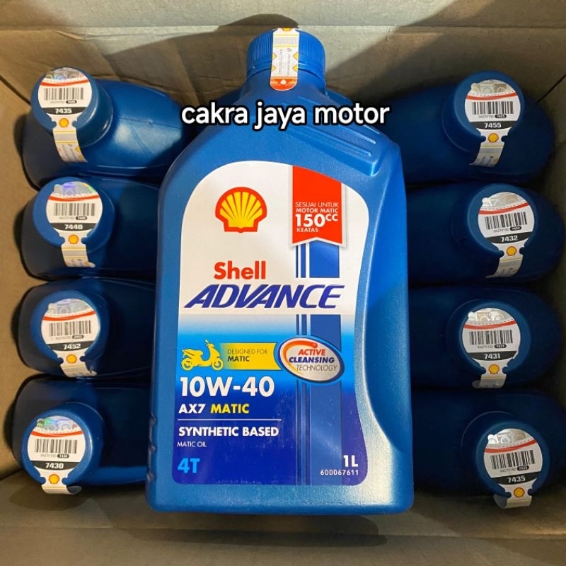 1 DUS = 12 Botol Oli Shell Advance AX7 Matic 1Liter