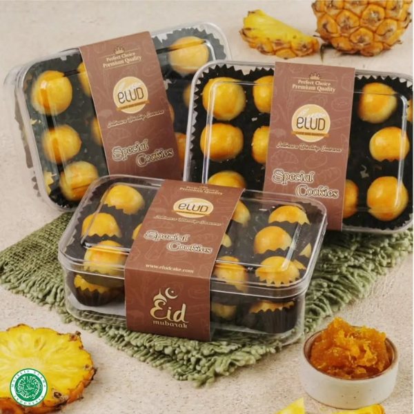 Toples Kue Kering Nastar Kotak Persegi Panjang 300gr Toples Cookies Dessert