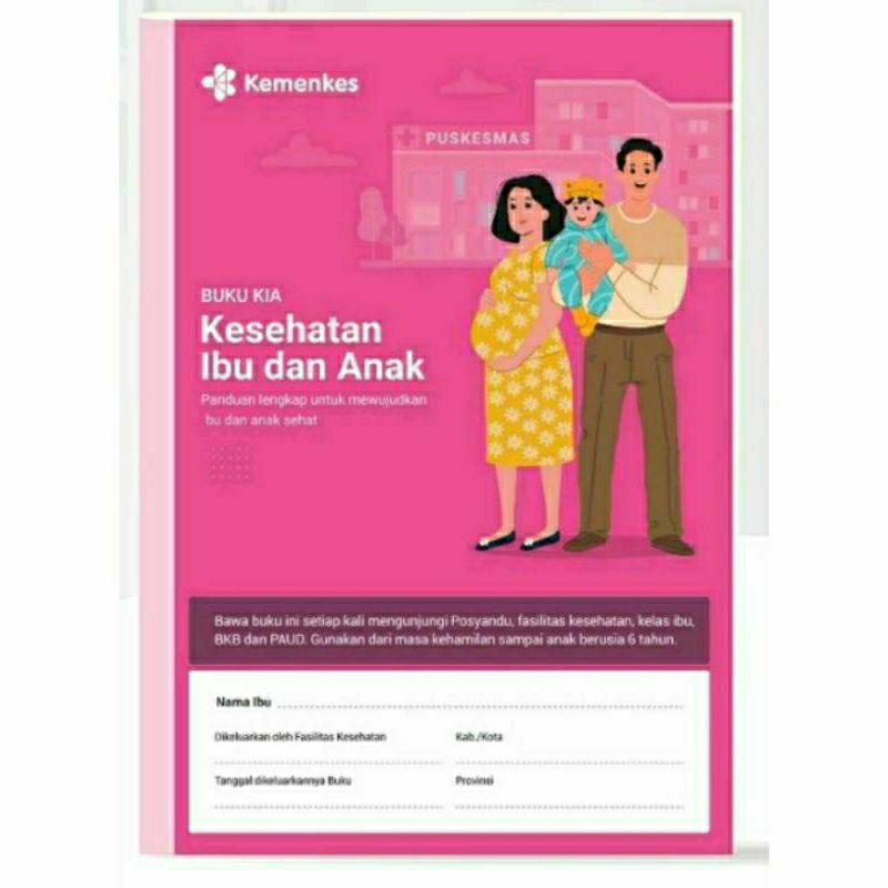 

20pcs Buku KIA terbaru 2024/2025 Buku Pink Kesehatan Ibu dan Anak buku pemeriksaan kehamilan