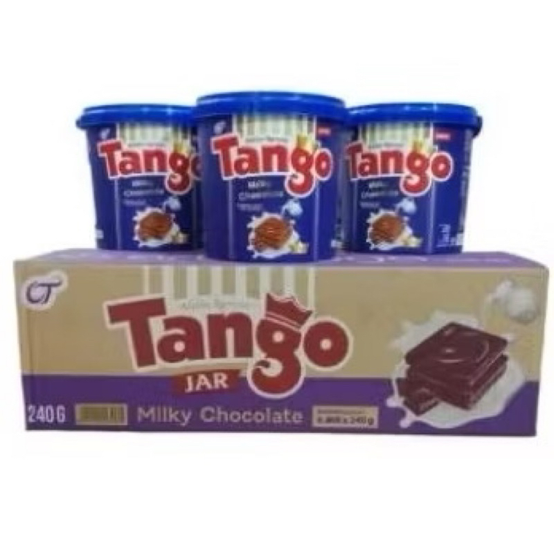 

[1Dus Isi 6 ]Tango Wafer Jar Milky Chocolate 240gram