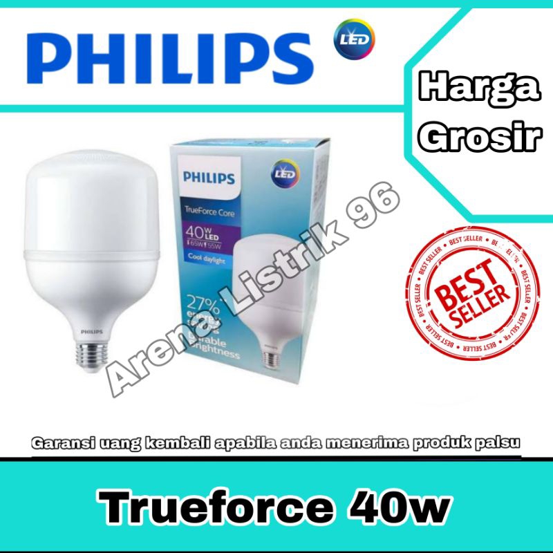PHILIPS LAMPU LED 40 WATT 40W 40 W Putih CDL 6500k / Philips Led trueforce 40watt
