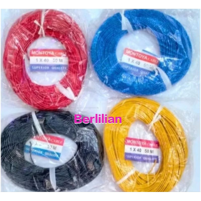 Kabel 1x40 Serabut Tembaga Murni 1rol Panjang 50meter