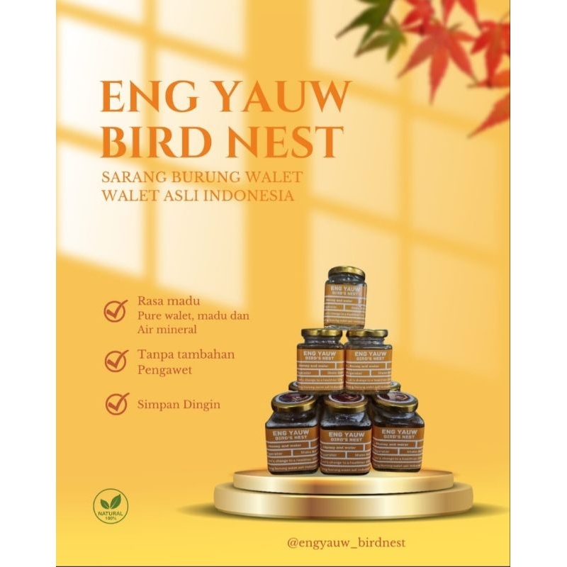 

sarang burung walet birdnest asli / Eng yauw / 100ML / Clasic rasa madu