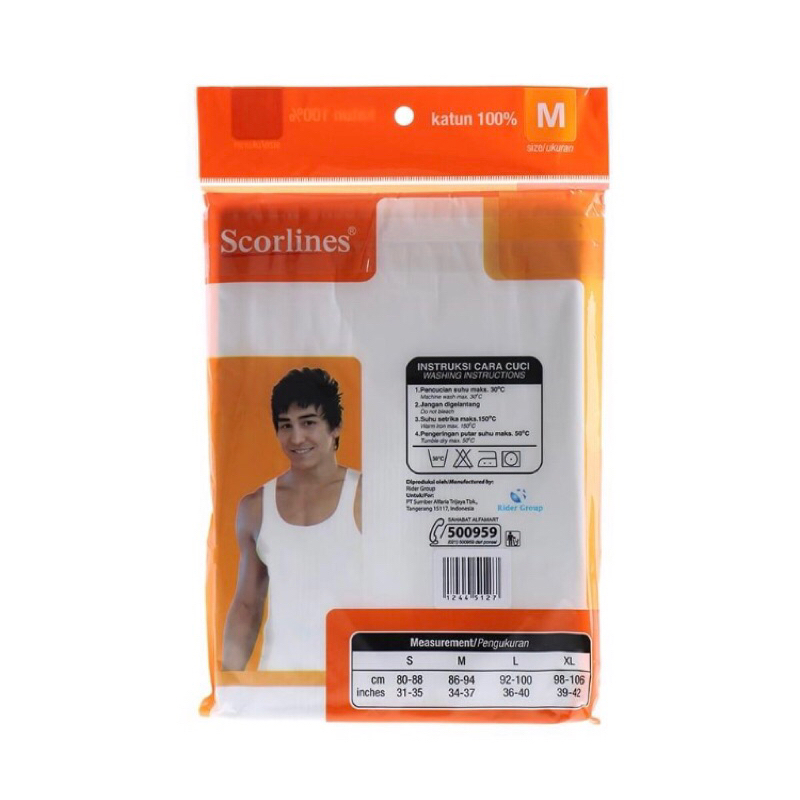 T-shirt kaos oblong singlet scorlines alfamart