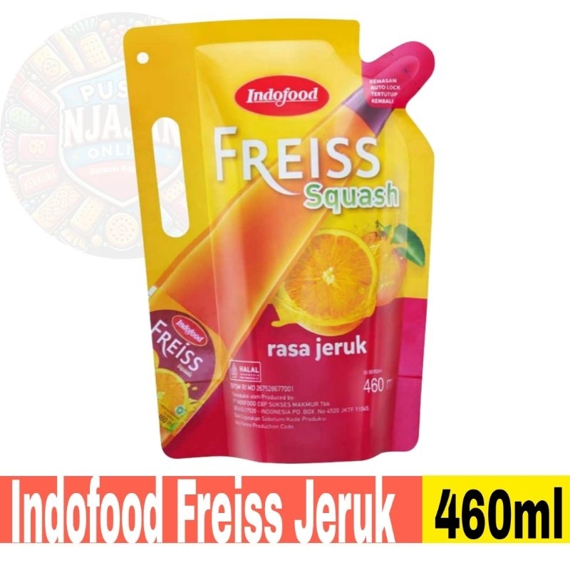 

Sirup Indofood Freiss Squash Rasa Jeruk Kemasan Pouch 460ml