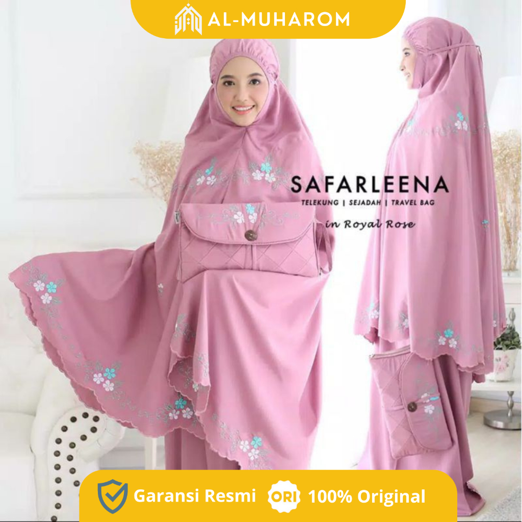 Mukena Rukuh Dewasa Mukenah Telekung Katun Premium Bordir Manual Mewah Jumbo Terbaru Safarleena