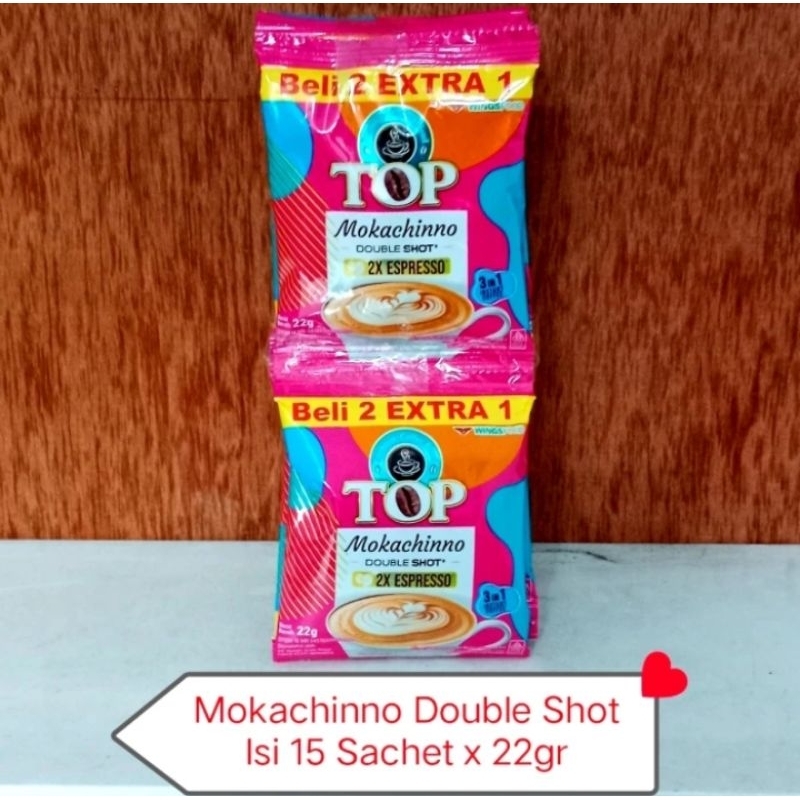 

KOPI TOP MOKACHINNO DOUBLE SHOT (2x Espresso) 1 renceng