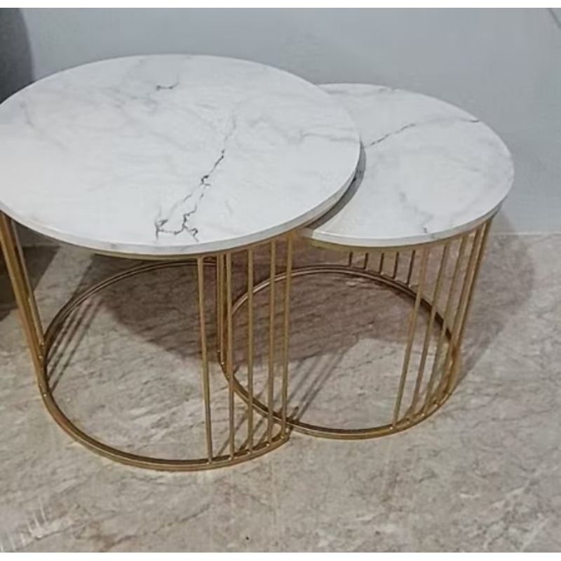 MEJA BULAT MINIMALIS