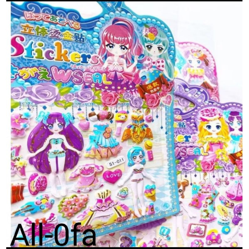 

isi 20 pcs sticker timbul tas besar random