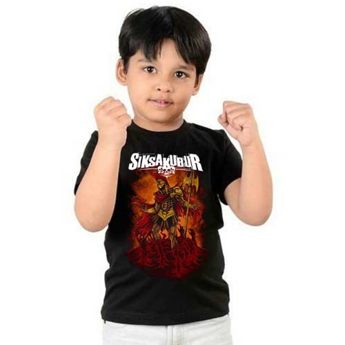 Kaos Siksa Kubur Metal SiksaKubur Band Tshirt Anak Umur 2 s/d 12 Tahun
