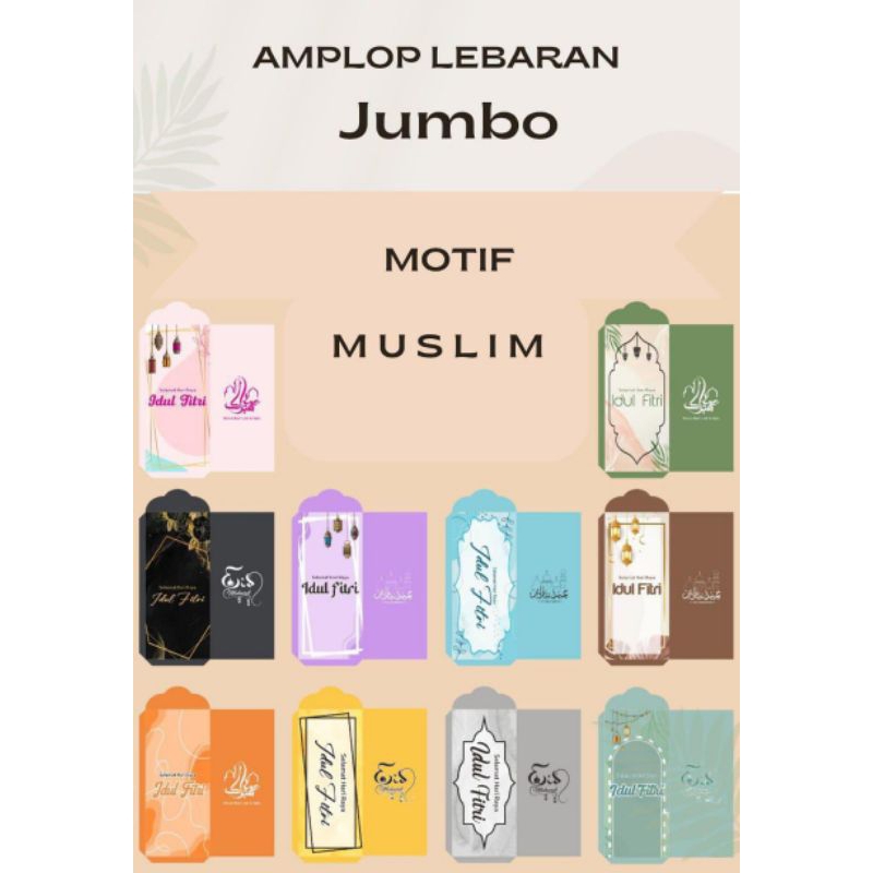 

Amplop Lebaran size Jumbo uang tanpa lipat 10pcs