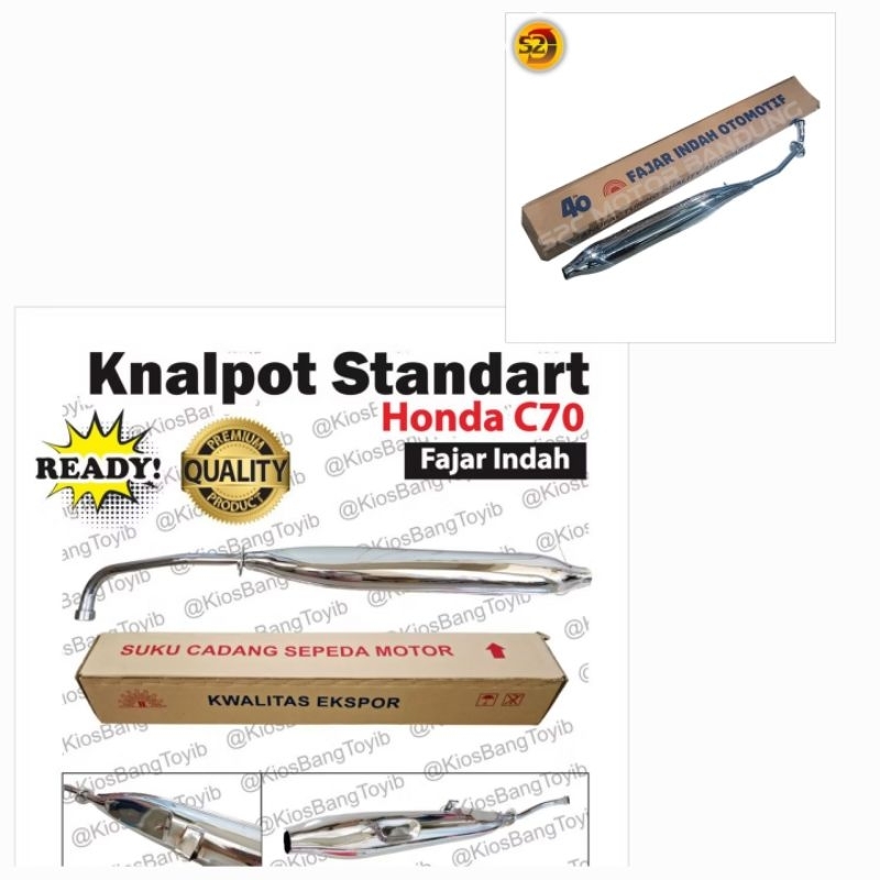 KNALPOT MUFFLIER HONDA C50 C70 C90 PISPOT KAPTUL ORIGINAL FAJAR INDAH