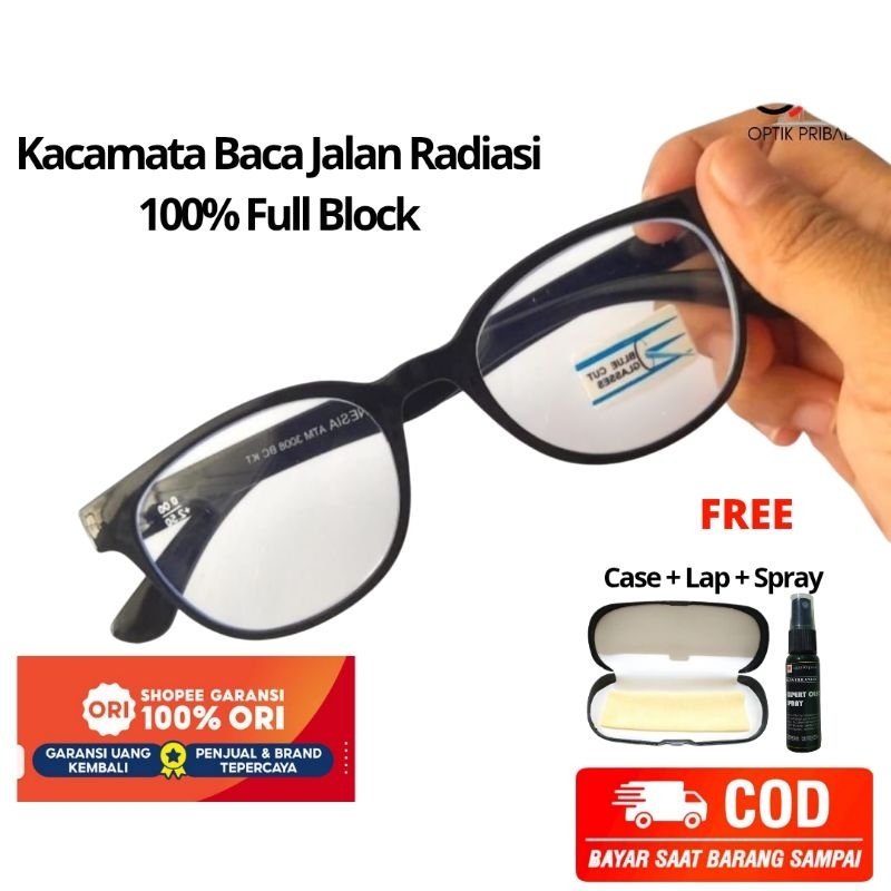 Kacamata Plus Baca Asli Kaca Jalan Dual Fokus Frame Lentur Kuat Ringan untuk Pria Wanita