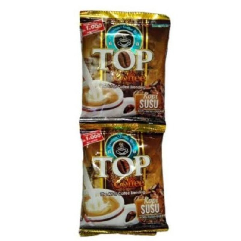 

MINUMAN KOPI TOP SUSU 1 RENCENG ISI 12 SACHET