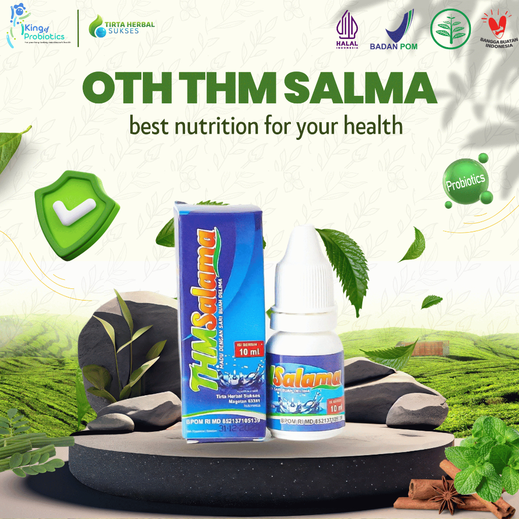 Bioth OTH THM Salama Probiotik Tetes Herbal Kemasan Botol 10ml Masalah Pada Telinga Mata Hidung
