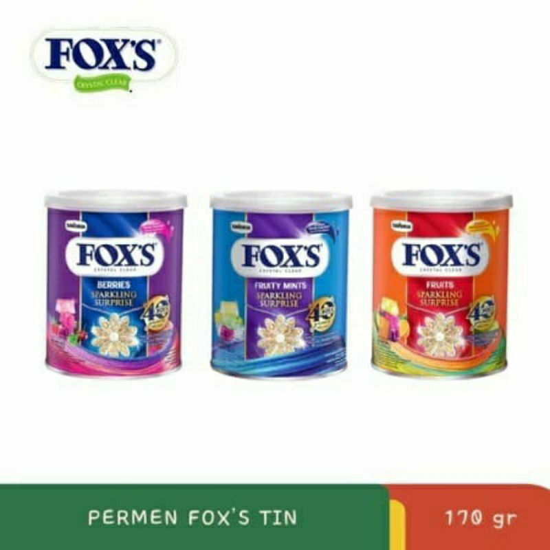 

1kaleng Permen fox's 170gr,,,kemasan baru