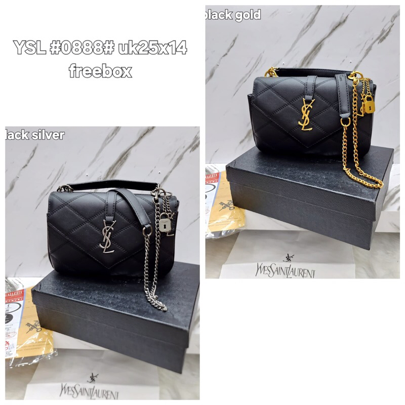 YSL sling bag import 0888, top handle bag premium quality, tas selempang dan bahu wanita