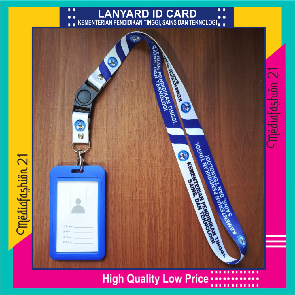 

Lanyard/Tali Gantungan ID Card Kementerian Pendidikan Tinggi, Sains, dan Teknologi (Mendiktisaintek)