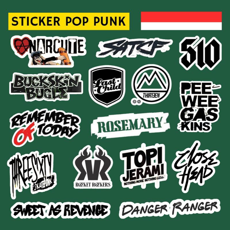 

Sticker Logo Band Pop Punk Lokal 15.000 Isi 25 pcs