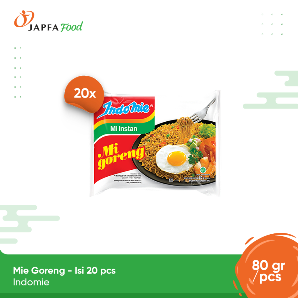 

Indomie Mi Instant Goreng 80gr - Isi 20 pcs