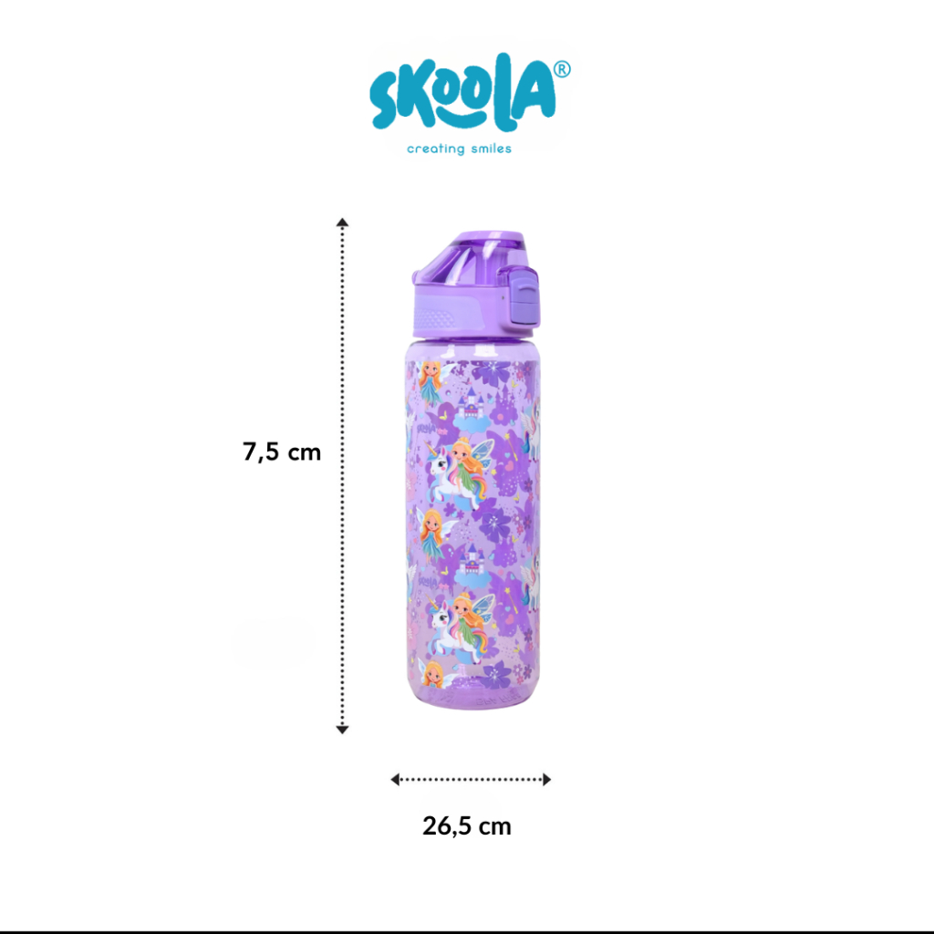 Skoola Botol Air Minum Anak Tritan Perempuan Laki-Laki Unicorn Cars - Tribottle