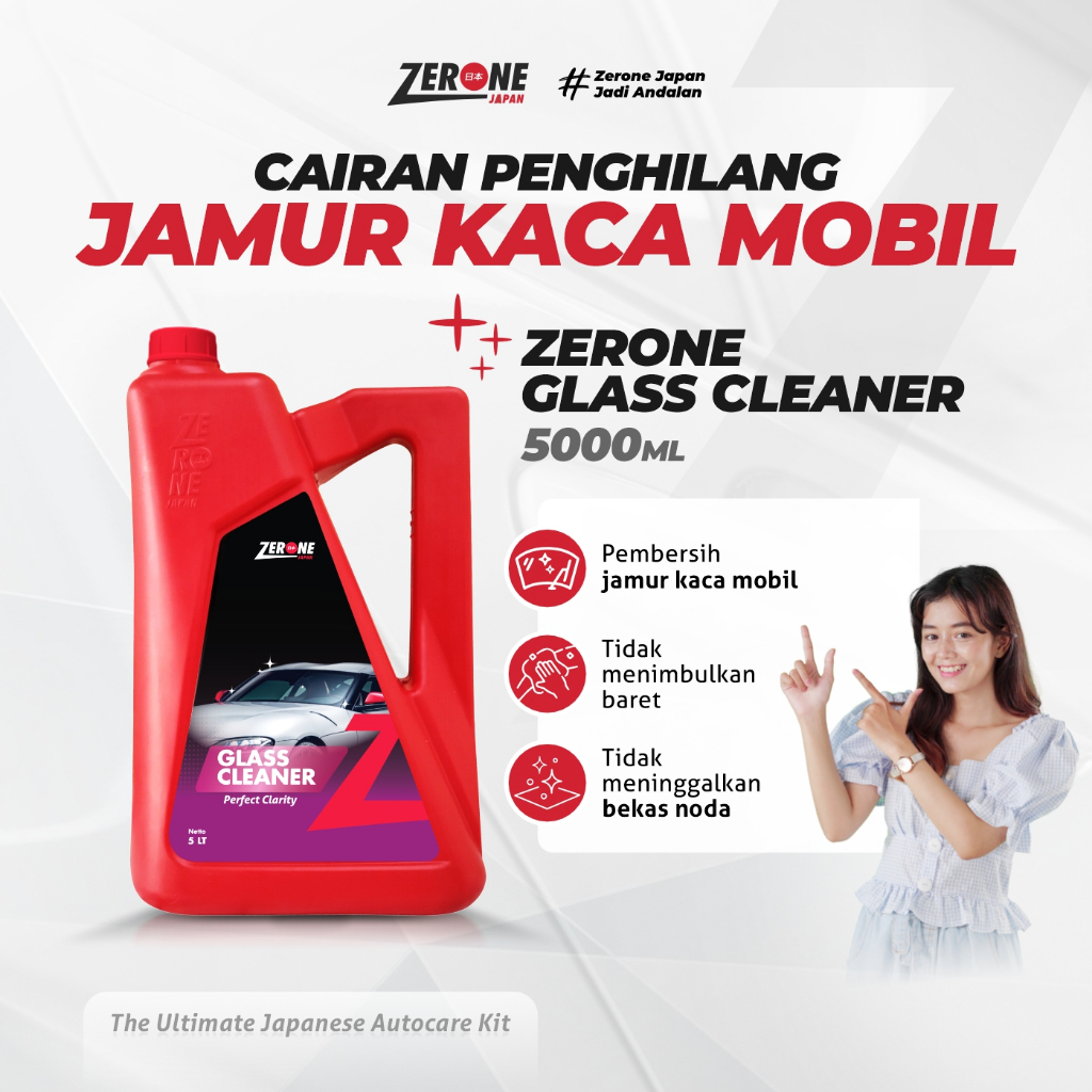 Zerone Japan Glass Cleaner Pembersih Jamur Kaca Mobil 5 Liter