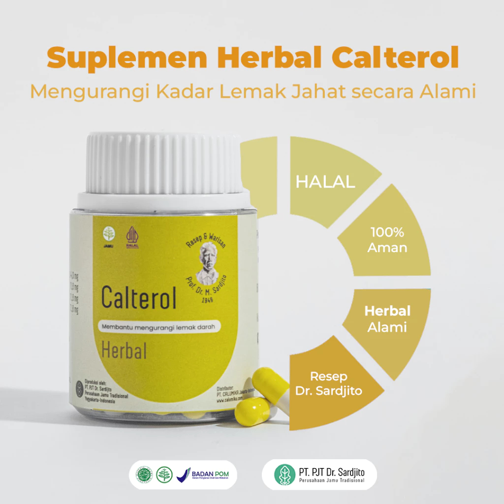Calterol 60's Kapsul Dr. Sardjito - Obat Herbal Penurun Kolesterol