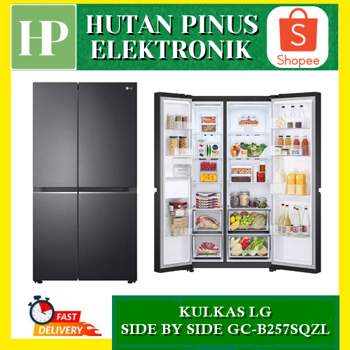 KULKAS LG GC-B257SQZL KULKAS SIDE BY SIDE GCB257SQZL GCB257 GC-B257