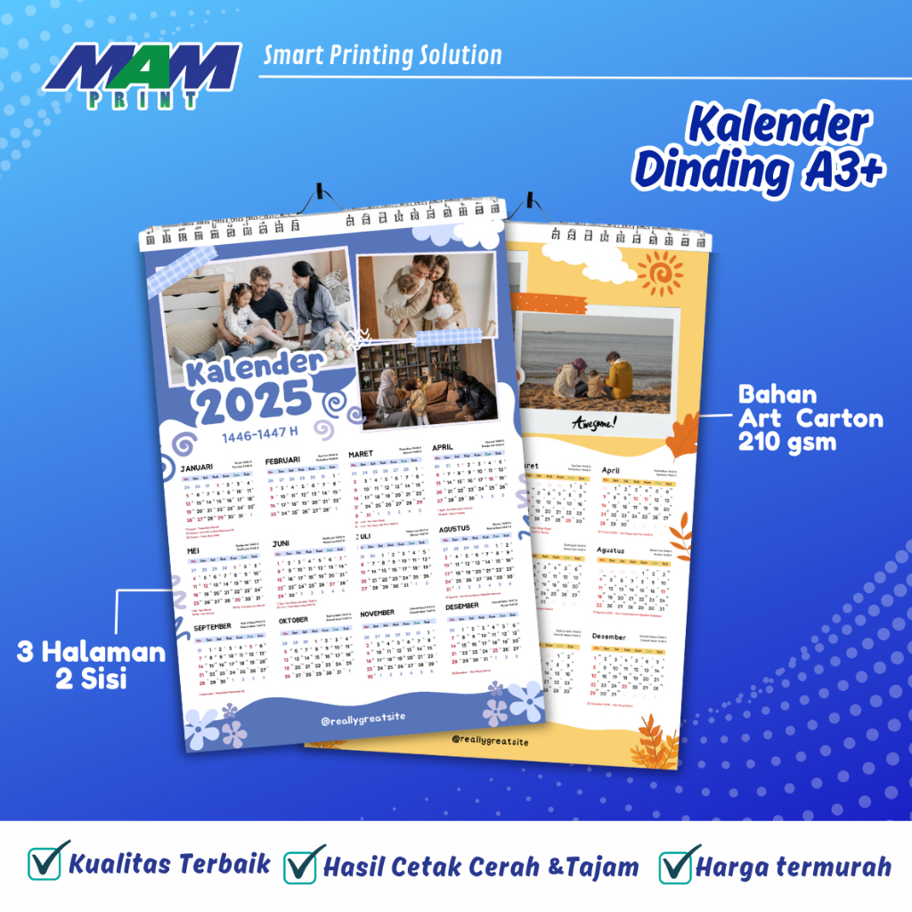 

KALENDER 2025 ISI 3 LBR/KALENDER CUSTOM/KALENDER DINDING/KALENDER MURAH