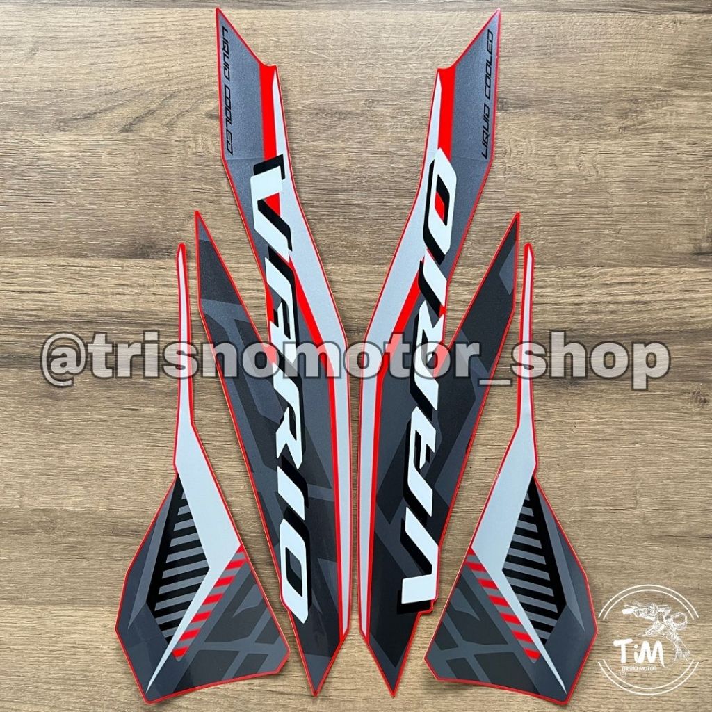 STIKER STRIPING MOTOR HONDA VARIO 125 TAHUN 2023 WARNA MERAH