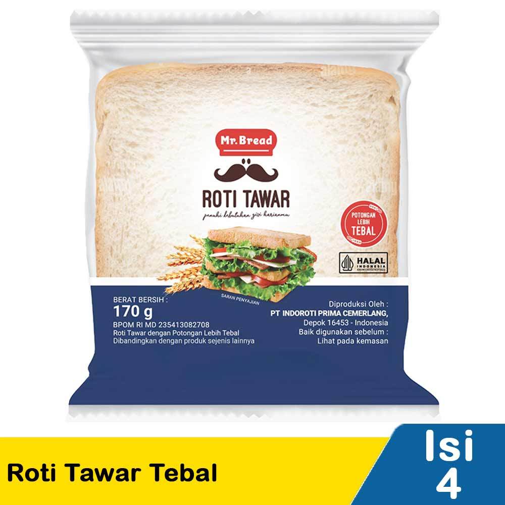 

Mr. Bread Roti Tawar Tebal 4’s – Roti Lebih Tebal & Lembut, Cocok untuk Sandwich, Roti Bakar, & Camilan Lezat Sehari-hari!