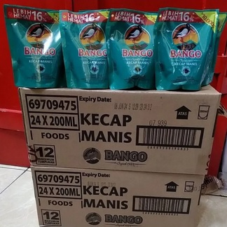 

Kecap Manis Bango kemasan refill 20ml 1 Karton isi 24 pcs