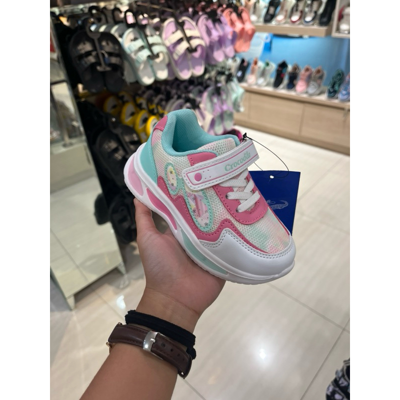 sepatu anak cewek LED brand crocodile kids
