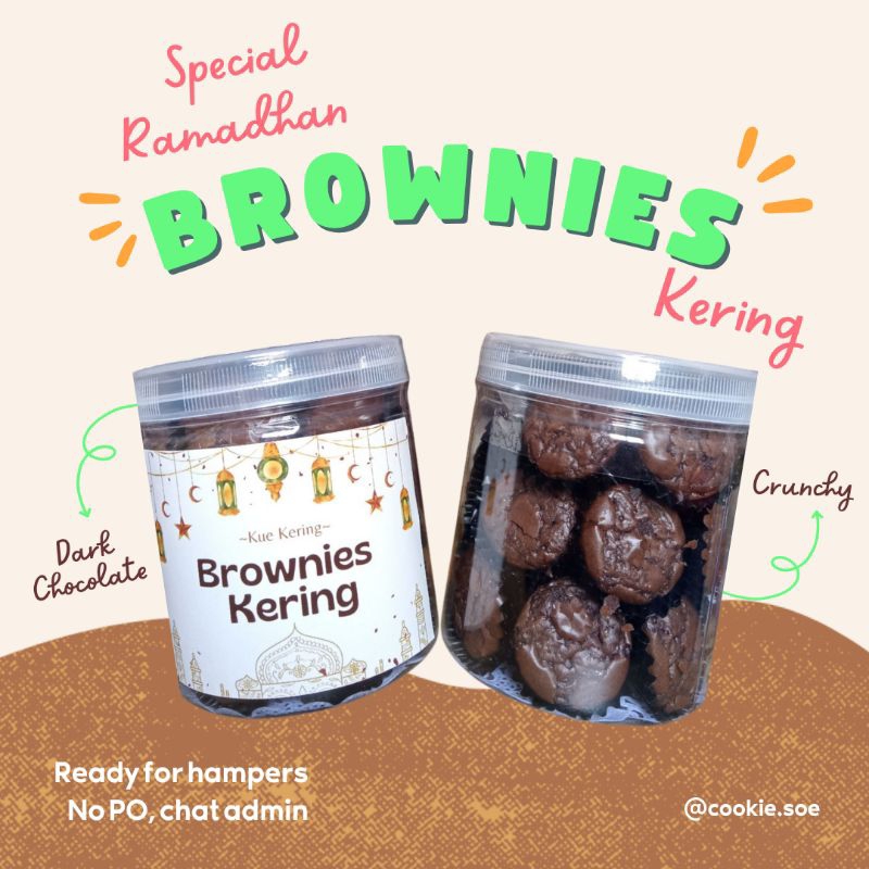 

(READY STOK) | BROWNIES KERING, BROWNIES COOKIES, KRIPIK BROWNIES, BRONCHIPS