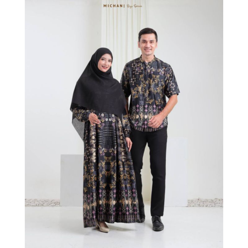 baju batik couple warna hitam Biya dress hitam baju couple batik lebaran baju couple lebaran motif b