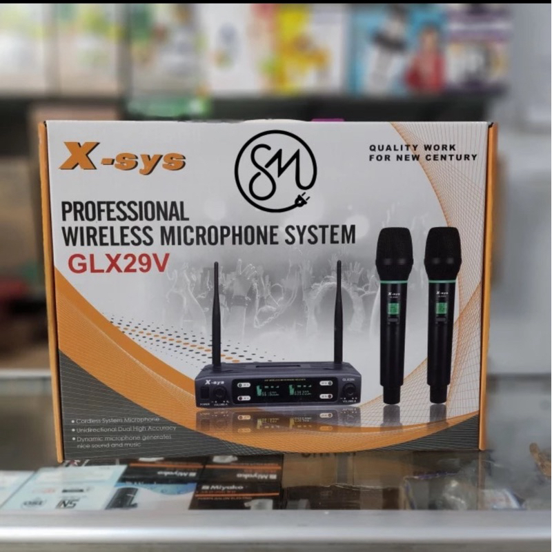 Mic Microphone Wireless Bando/Jepit  X-SYS GLX29V