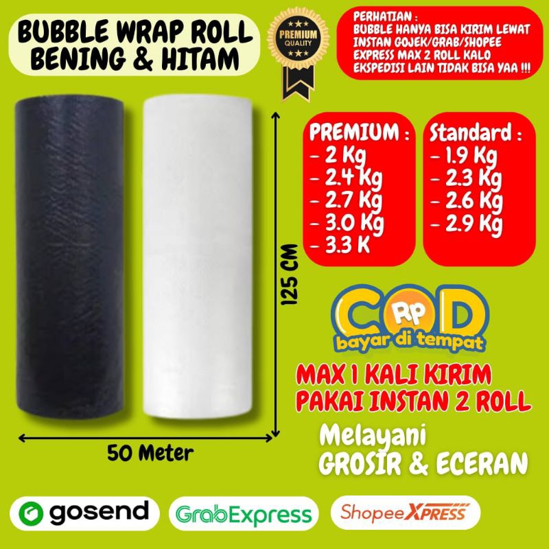 

Bubble Wrap Roll Bening & Hitam | Premium & Standard Kualitas Terbaik | Surabaya & Sekitarnya