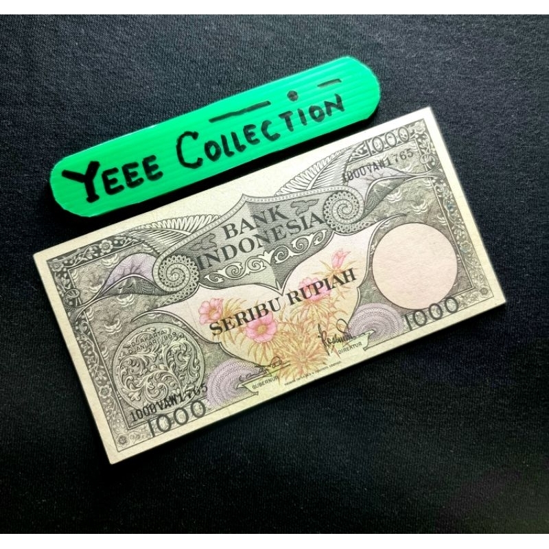 Uang Kertas Kuno Seri Bunga 1000 Rupiah Tahun 1959 - VAW 1765