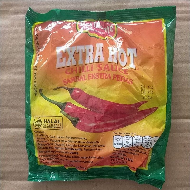 

Del Monte extra hot chilli sauce sachet (24*8gr)