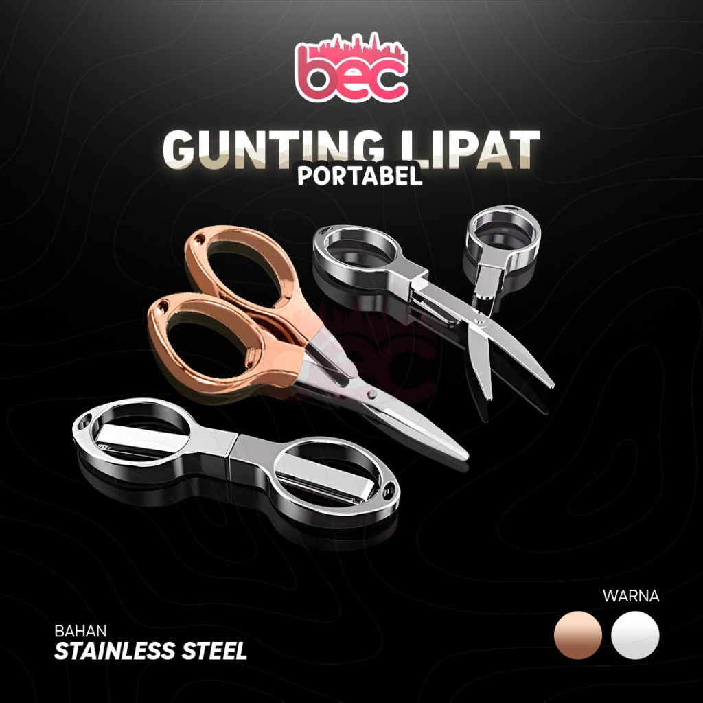 

[BEC] Gunting Lipat Portable Stainless Stee | Gunting Lipat Mini Anti Karat Model Kacamata