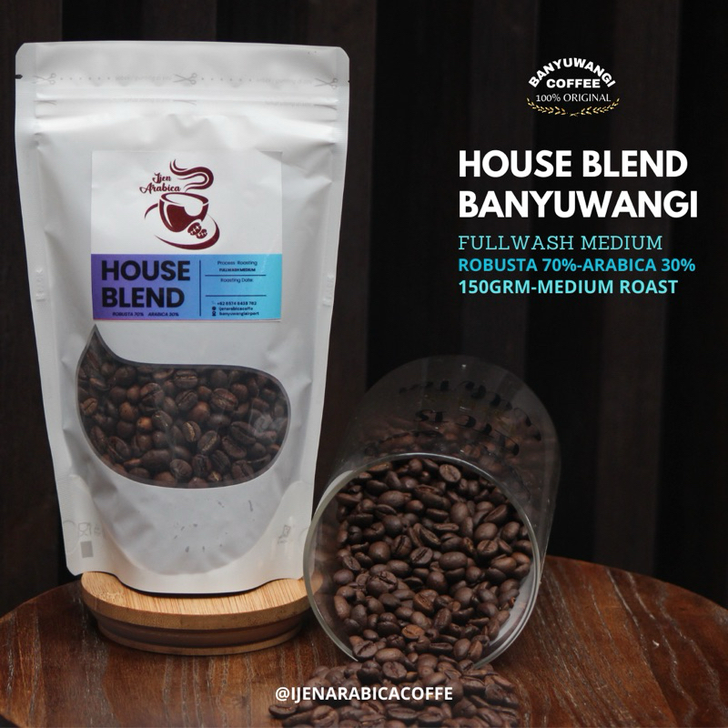 

HOUSE BLEND IJEN 70%ROBUSTA-30%ARABICA