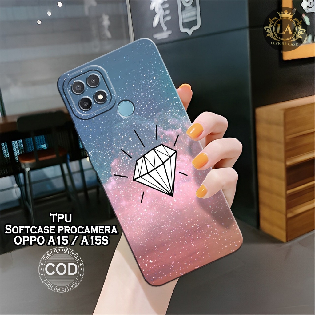 Case OPPO A15 / OPPO A15S Terbaru - Leviora Case - Fashion Case Diamond - Softcase OPPO A15 / OPPO A