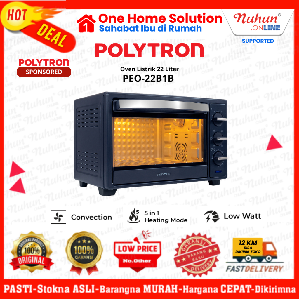 Polytron Electric Oven PEO-22B1B 22 LIiter
