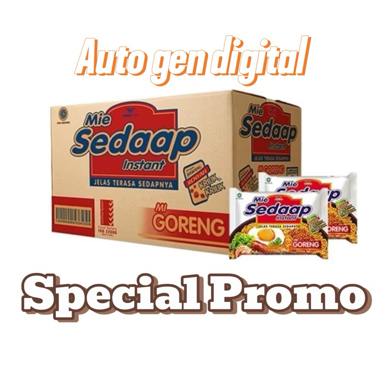 

Mie sedap goreng kartonan